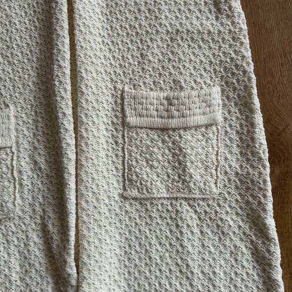 Fossil Cream Sweater Dress with Pockets – Size XS Cap Sleeve Knit Winter Dress - Picture 8 of 11